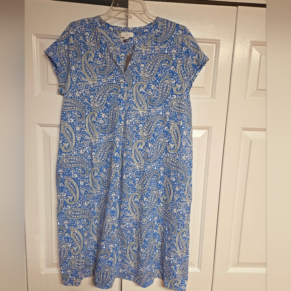 Blue Paisley Print Dress
